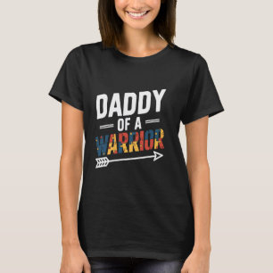 Pappa till en krigarfamilj Män Världens Autismmedv T Shirt