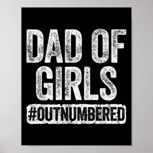 Pappa till flickor i överläge Tröja Män Pappa Fäde Poster