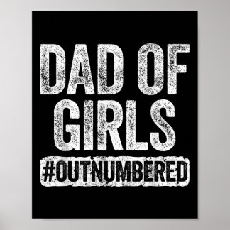 Pappa till flickor i överläge Tröja Män Pappa Fäde Poster