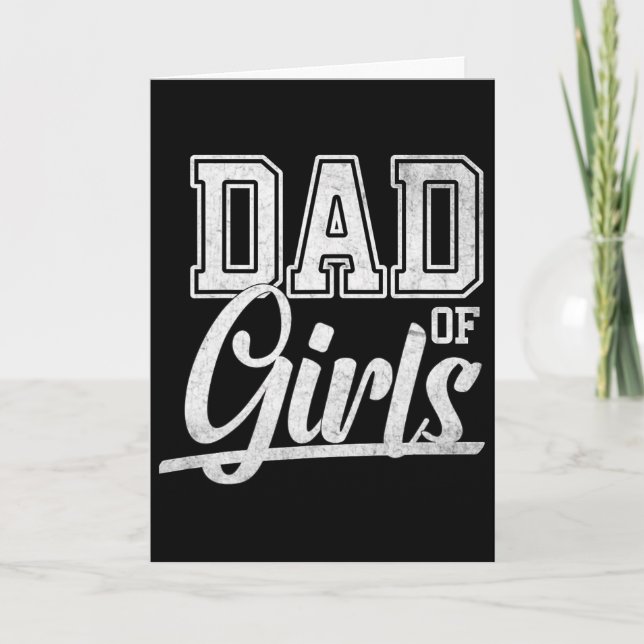 Pappa till flickor Stolt far till flickor Dotter F Kort (Framsida)