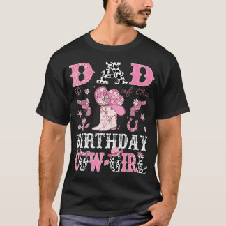 Pappa till födelsedags cowgirln rosa disco rodeo t shirt