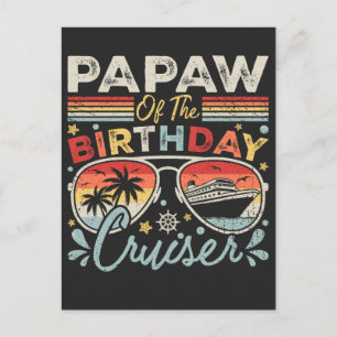 Pappa till födelsedags-cruisern på semester vykort