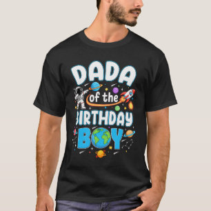 Pappa till födelsedags-pojken Astronaut Familj Rym T Shirt