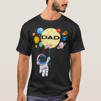 Pappa till födelsedags-pojken astronaut rymd plane t shirt