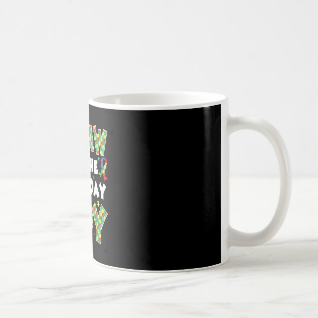 Pappa till födelsedags pojken autism medvetenhet p kaffemugg (Höger)