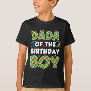 Pappa till födelsedags pojken autism medvetenhet p t shirt