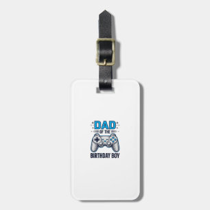 Pappa till födelsedags-pojken Gamer T-shirt design Bagagebricka