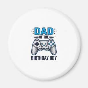 Pappa till födelsedags-pojken Gamer T-shirt Design Magnet