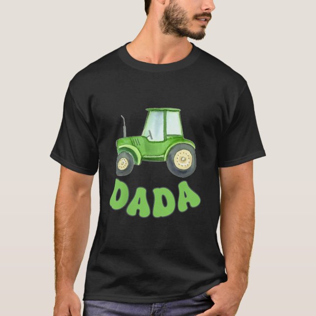 Pappa till födelsedags pojken Traktor Jordbrukslas T Shirt (Framsida)