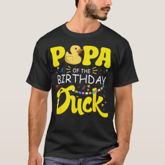 Pappa till födelsedagsandungen pojke gummiand föde t shirt