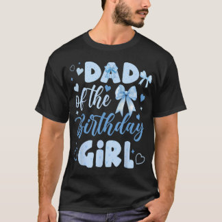 Pappa till födelsedagsflickan blå söt matchande bå t shirt