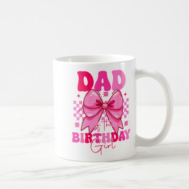 Pappa till födelsedagsflickan Rosa Coquette T-shir Kaffemugg (Höger)