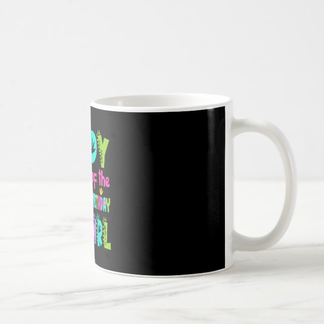 Pappa till födelsedagsflickan saurus rex dinosauri kaffemugg (Höger)