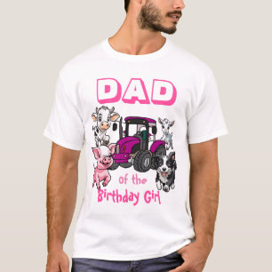 Pappa till födelsedagsflickans T-shirt med lantdju