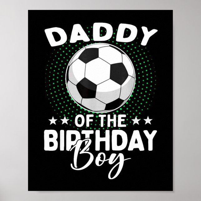 Pappa till födelsedagsgrabb fotbollsspelare födels poster (Framsidan)