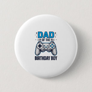 Pappa till födelsedagsgrabb Gamer T-shirt design_1 Knapp