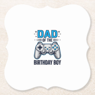 Pappa till födelsedagsgrabb Gamer T-shirt design_1 Underlägg Papper