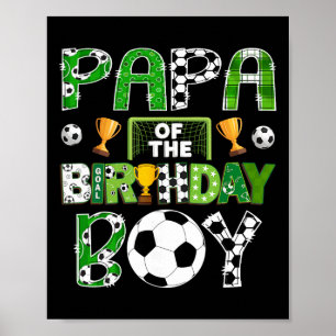 Pappa till födelsedagsgrabben fotbollsspelare spel poster
