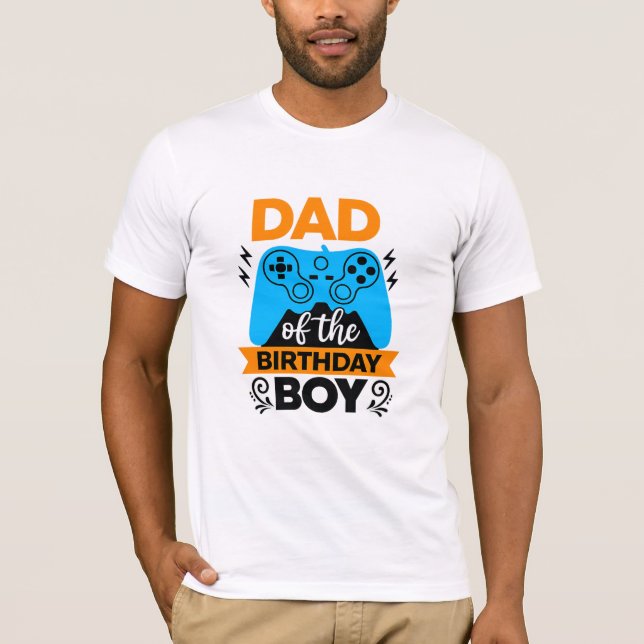 Pappa till födelsedagsgrabbens Gaming T-Shirt (Framsida)