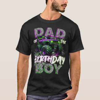 Pappa till födelsedagsmonstertruck familjematchand t shirt