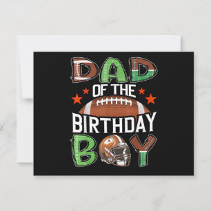 Pappa till födelsedagspojken Game Day Football Julkort