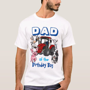 Pappa till födelsedagspojken gårdsdjur t shirt
