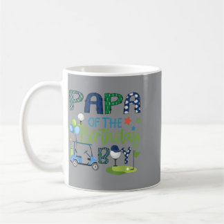 Pappa till födelsedagspojken hål i ett golf sport kaffemugg