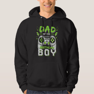Pappa till födelsedagspojken Matchande videospelar Hoodie