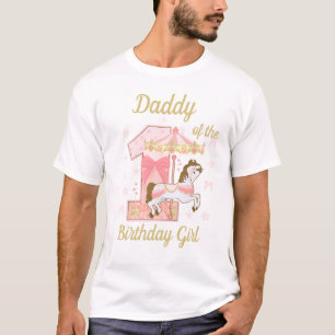 Pappa till första födelsedagsflickan Carousel T Shirt