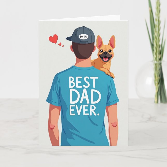Pappa till hund Alltid Illustrationskort Kort (Framsida)
