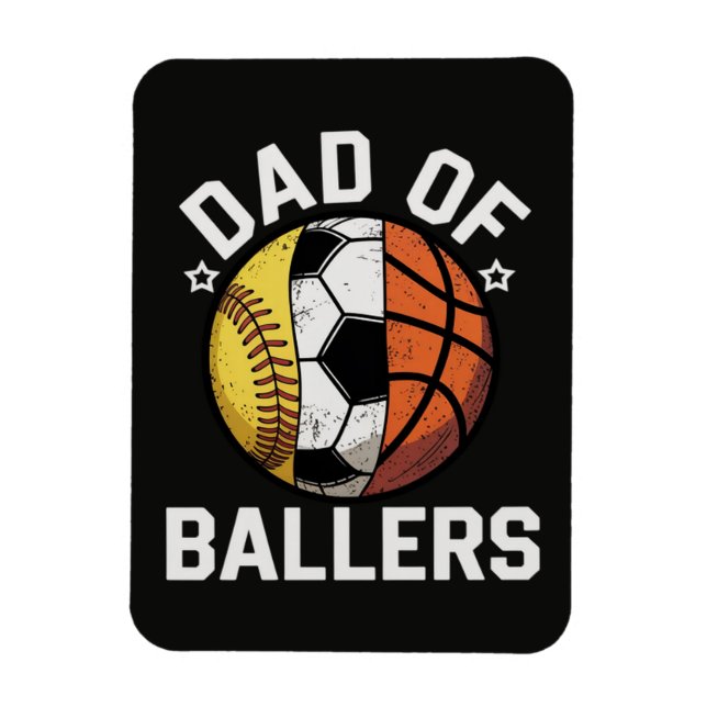 Pappa till idrottsbollar magnet (Vertikal)