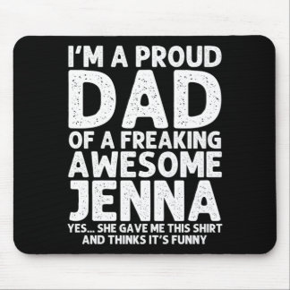 Pappa till Jenna Present Fars Dag Roligt Personlig Musmatta