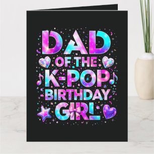 Pappa till K-Pop födelsedag koreansk musik Kort