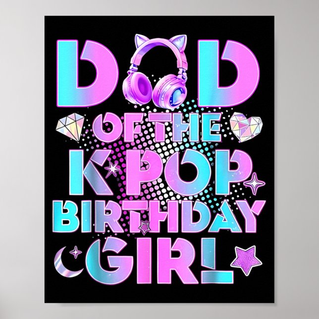 Pappa till K-Pop-födelsedagsflickorna Koreansk mus Poster (Framsidan)