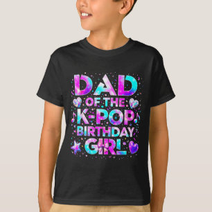 Pappa till k-pop-födelsedagsflickorna koreansk mus t shirt