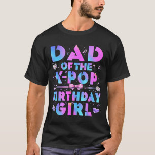 Pappa till k-pop-födelsedagsflickorna koreansk mus t shirt