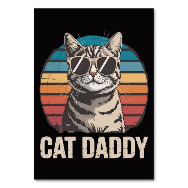 Pappa till katt fars dag bordsnummer (Baksidan)