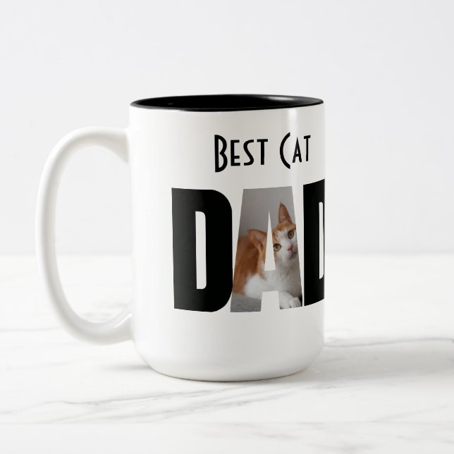 Pappa till katt MUG Två-Tonad Mugg (Vänster)