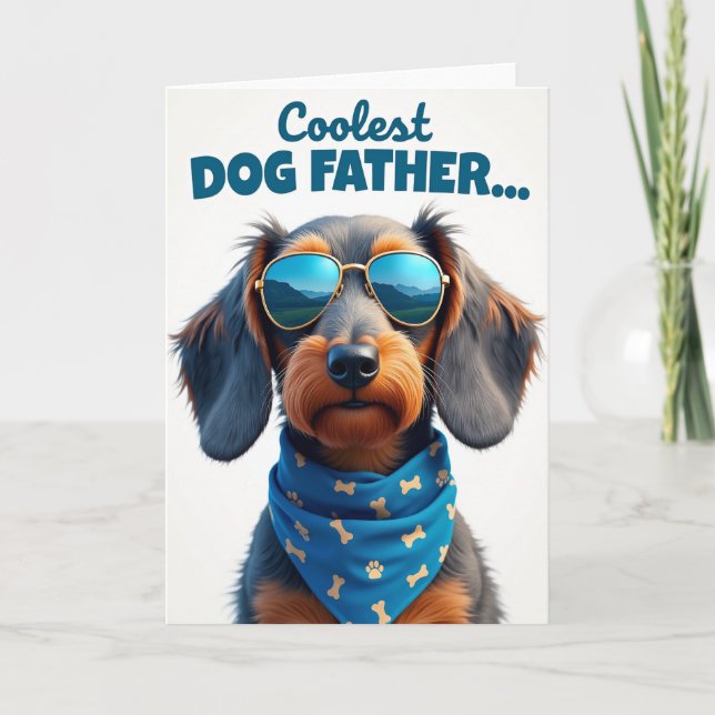 Pappa till Långhårig Hund Kort (Framsida)