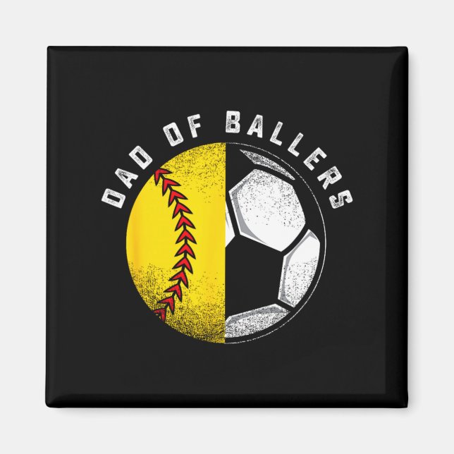 Pappa till Llers Pappa Son Softll Fotbollsspelare  Magnet (Framsidan)