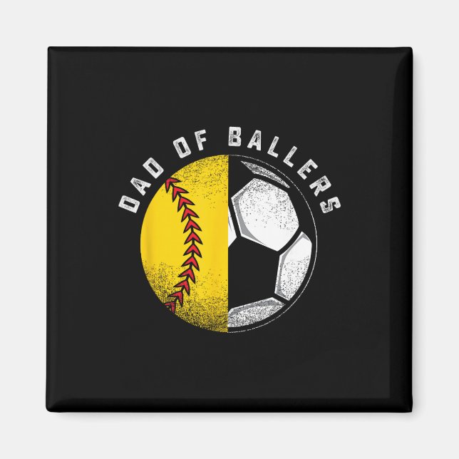 Pappa till Llers Pappa Son Softll Fotbollsspelare  Magnet (Framsidan)