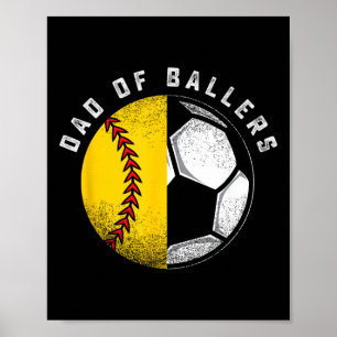 Pappa till Llers Pappa Son Softll Fotbollsspelare Poster