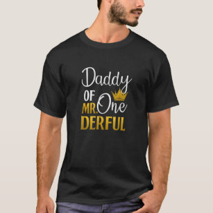 Pappa till mr Onederful 1:a Birthday Fars dag Fi T Shirt