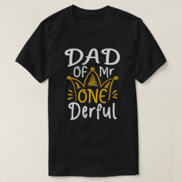 Pappa till Onederful 1:a Birthday Party Matching T Shirt