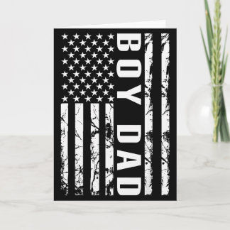Pappa till pojke USA-flagga Stolt pappa till en po Kort