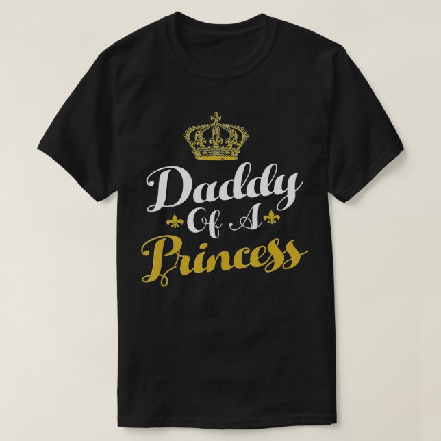 Pappa till prinsessan Shirt Funny Fars dag för Da T (Design framsida)