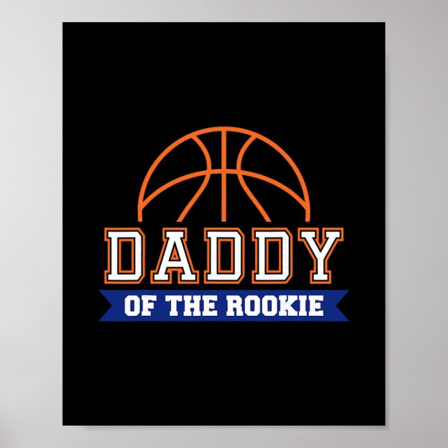 Pappa till rookie 1-års födelsedag Sketll tema mat Poster (Framsidan)
