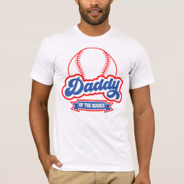 Pappa till Rookie Baseboll Rolig Fars Dag T Shirt