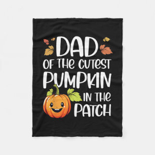 Pappa till sötaste pumpen i lappen Halloween tack Fleecefilt