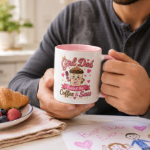 Pappa till tjej Coffee Sass Rosa Mugg Fars dag-pre